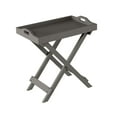 thumbnail image 1 of Lavish Home Table d'Appoint Moderne Pliant en Bois Contemporain, Gris, 1 of 2