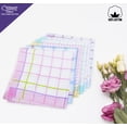 thumbnail image 4 of Caruso Italy Floral White Checks Cotton Handkerchief for Women | Soft and Absorbent, Perfect for All Occasions, Ideal for Gifting & Daily Use | 30x30 cm, Pack of 20, 4 of 7