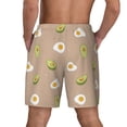 thumbnail image 4 of Goofa Egg and Avocado Printed Men's Swim Trunks Board Shorts Quick Dry Mens Swimming Trunks with Compression Liner,Breathable Fit Hawaii Beach Shorts-X-Large, 4 of 9