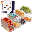 thumbnail image 1 of Organizador de despensa de plástico y contenedor de almacenamiento de alimentos, paquete de 8, 1 of 6