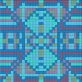 thumbnail image 1 of Ahgly Company Indoor Square Patterned Windows Blue Area Rugs, 7' Square, 1 of 6
