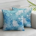 thumbnail image 3 of nygtbtfer Throw Pillow Cases Pack of 2 Two-Tone Abstract Splash-Ink Painting Decorative Cushion Covers for Couch Bed Sofa Farmhouse Decoration Teal Grey White, 3 of 7