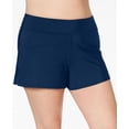thumbnail image 1 of Swim Solutions Plus Size Swim Shorts, Navy, 20W, 1 of 7