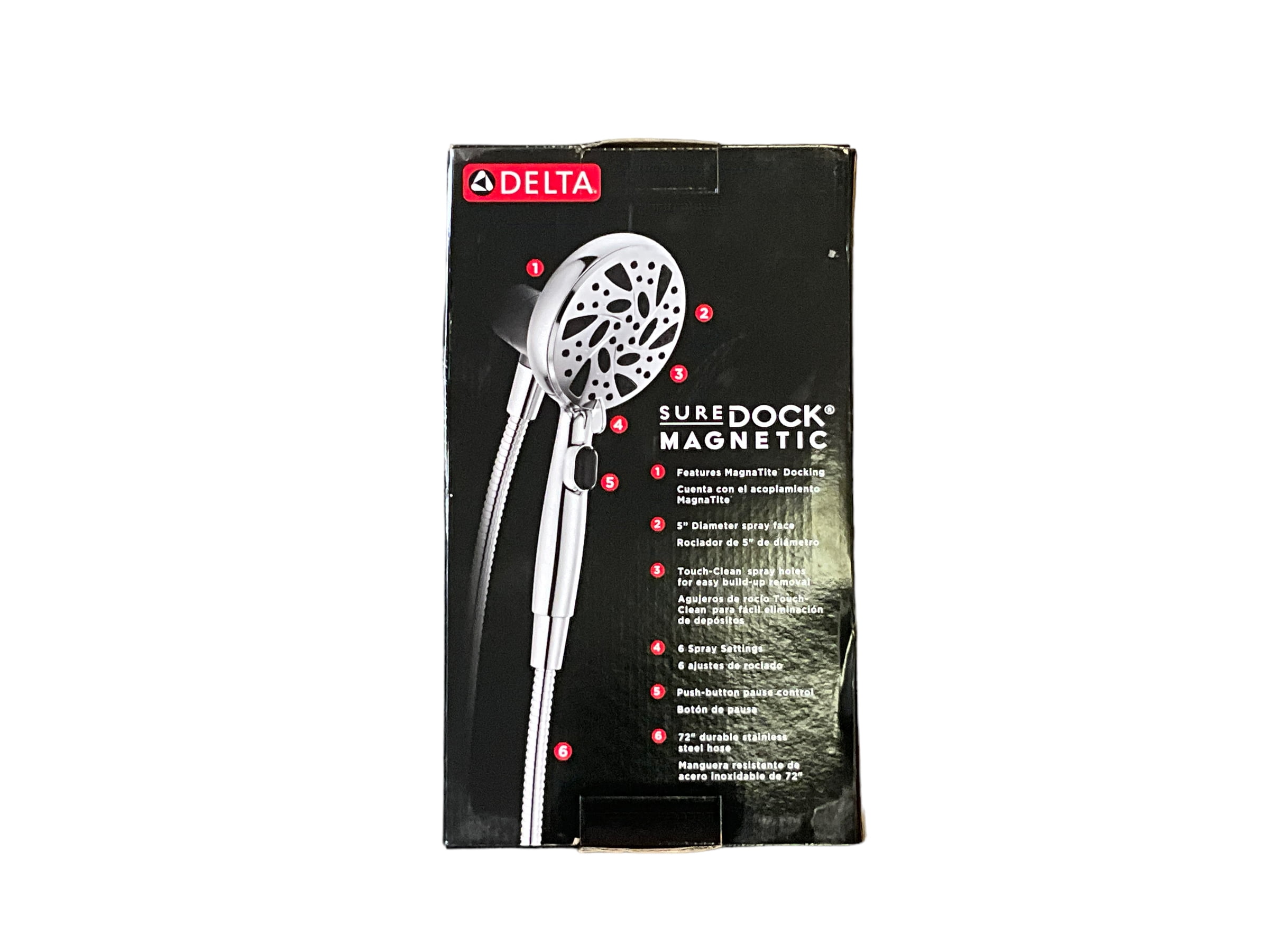 Delta Showers 6 Setting Sure-Dock Magnetic Handheld Shower Head