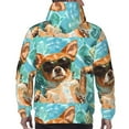 thumbnail image 7 of Kdxio Funny Swimming Chihuahua Print Mens Casual Hooded Collar Drawstring Hoodies Pullover Sweatshirts Casual Long Sleeve Shirts-Medium, 7 of 7