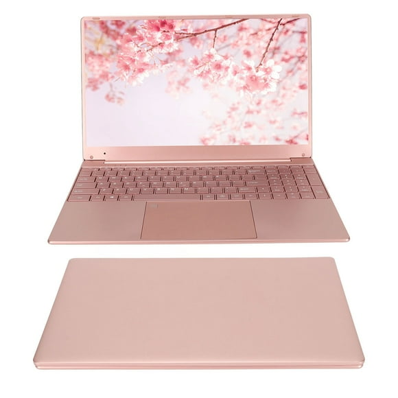 Mini Laptop, for Window11 2K Resolution IPS Display 15.6in Laptop Pink  for Student 12G 256G US Plug