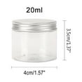 thumbnail image 2 of 10Pcs Empty Clear PET Bottles with Screw Aluminum Cap 20ml Mini Container Jars Refillable Plastic Box for Essential Oil Powders Cream Ointments Makeup Sample - 40x35mm, 2 of 7