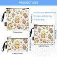 thumbnail image 3 of Haosy 3 Pack Reusable Ziploc Bags BPA Free Healthy Food Storage Bag Leakproof Sandwich Snack Freezer Bags Cute Duck and Flower, 3 of 7