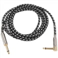 thumbnail image 4 of Cable de Guitarra Cables de Instrumentos de 10 Pies Cable de Amplificador de Guitarra Eléctrica Cable de 6,35 mm con Conector Chapado en de 1/4 de Pulgada con Red Trenzada, 4 of 5