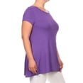 thumbnail image 3 of Women's Casual Solid Color Short Sleeve Tunic Top With Pockets, 3 of 5
