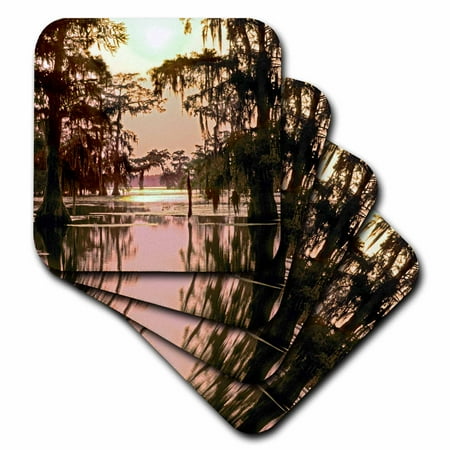 

3dRose Louisiana Atchafalaya Basin bayou - US19 BJA0003 - Jaynes Gallery Soft Coasters set of 8