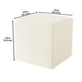 thumbnail image 6 of Mainstays Large Cube Storage Ottoman, Cream, 6 of 7
