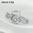 thumbnail image 2 of K-KED Gorgeous Cubic Zircon 925 Silver Filled Rings Women Wedding Delicate Jewelry Sz 6-10-7, 2 of 6