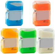 Quicksand Luminous Windproof Lighter,Cool Fluorescent Color Quicksand Windproof Lighter,Refillable lighters,Luminous Transparent Oil bin fine Gift