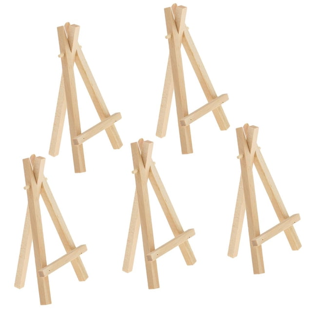 Soporte De De La Exhibición Del Soporte De La Tarjeta Del De dibujar Del Caballete niño 5pcs Mini tal como se describe Macarena Caballete de madera
