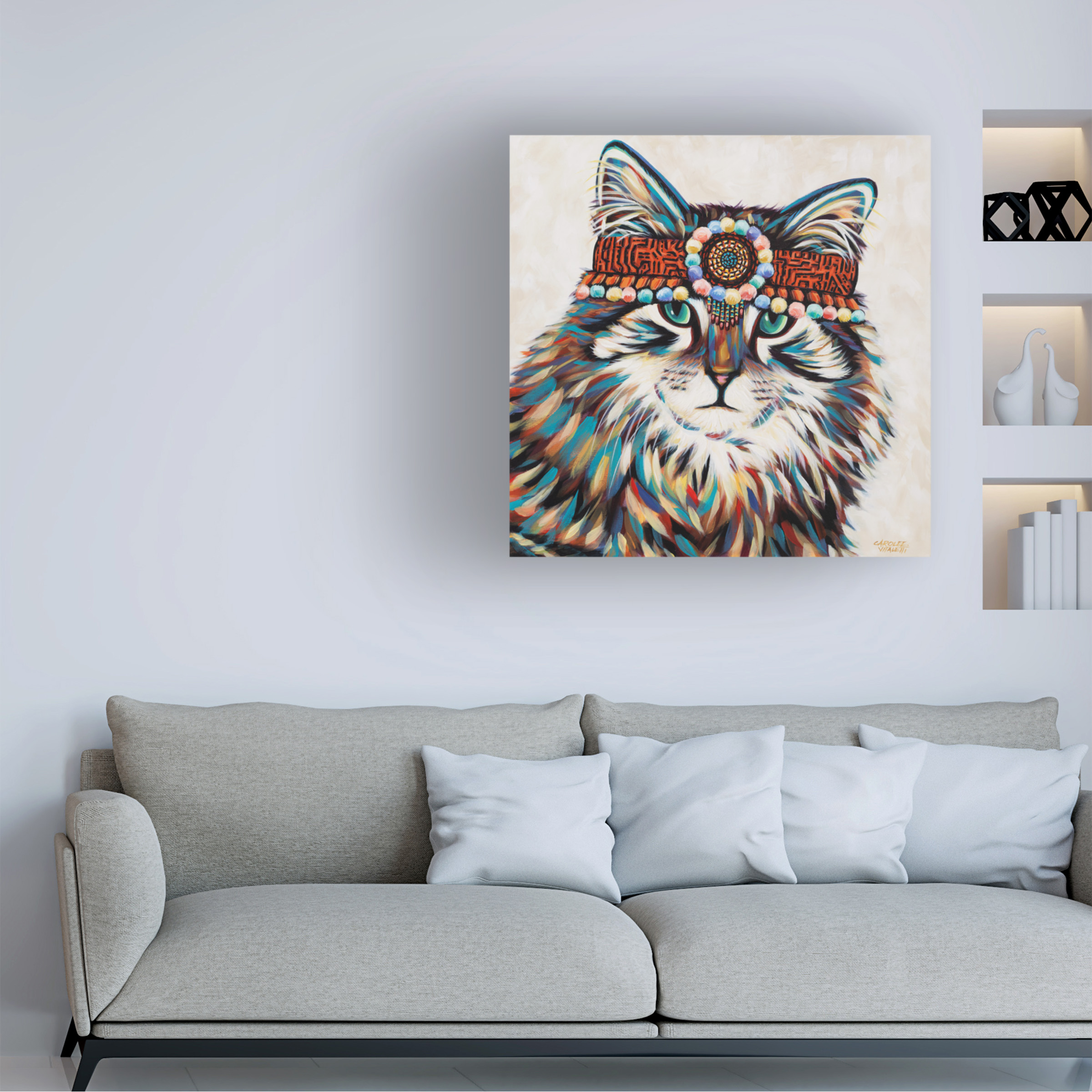 Carolee Vitaletti 'Hippie Cat II' Canvas Art