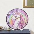 thumbnail image 5 of WOBOGO Rainbow Pony Acrylic Wall Clock Battery Operated 11.9in Silent No Tick Bedroom Living Room Office Classroom Decoration, 5 of 10