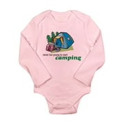 CafePress - Never Too Young To Start Camping Infant Creeper Bo - Long Sleeve Infant Bodysuit