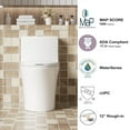 thumbnail image 2 of 1.1/1.6 GPF Tornado Flush One-Piece Toilet Elongated, Siphonic S-trap 12",Soft Closing Seat, Button on Tank top ,Powerful Dual Flush MAP 1000g, Comfort Chair Seat ADA Height 17", Glossy White GW-002, 2 of 19