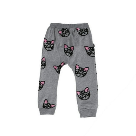 

Baby Kids Set Clothes Long Sleeve Cats Print Tracksuit +Pants Outfits Set 120