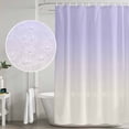 thumbnail image 6 of Ombre White Waterproof Fabric Shower Curtain, Romatic Purple Art Waterproof Fabric Shower Curtain for Bathroom Curtains Bathtubs Hotel Washable Shower Curtains with 12 Hooks Long 72x78in, 6 of 7