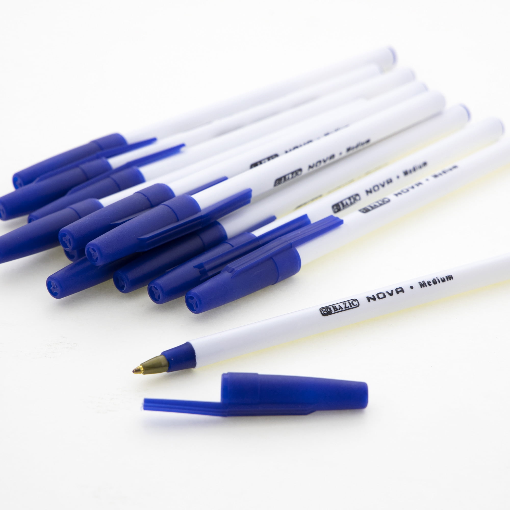 Bazic Products 305001-144 Nova Ballpoint Pen Medium Point, Blue