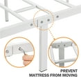 thumbnail image 3 of Alden Design X-Design Headboard & Footboard Metal Twin Bed, White, 3 of 7