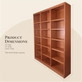 thumbnail image 5 of Pemberly Row 18 Shelf Triple Wide Wood Bookcase 72"Wx84"H in Oak, 5 of 5