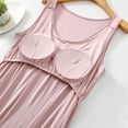 thumbnail image 3 of Fancifize Nightgowns for Women Sleeveless Sleepwear with Built in Bra Soft Crew Neck Nightdress Loungewear Pajama Nightwear, 3 of 5