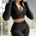 thumbnail image 1 of Traje de entrenamiento Baoblaze Ropa de yoga mujer Top manga leggings cintura alta L, 1 of 7