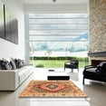 thumbnail image 7 of Ahgly Company Machine Washable Indoor Square Abstract Yellow Orange Area Rugs, 6' Square, 7 of 7