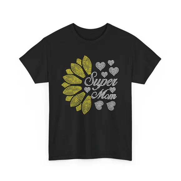 Superhero Comics Hero Fan Super Mom Rhinestone Graphic Apparel Gear Unisex T-Shirt A00256, up to size 5XL