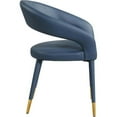 thumbnail image 2 of Pemberly Row 19.29" Contemporary Faux Leather Dining Chair in Navy, 2 of 4