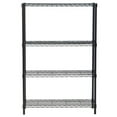 thumbnail image 5 of 4 Tier Wire Shelf, 4-Layer Metal Wire Shelf Storage Rack for Kitchen Laundry Garage Pantry, 35.4"L x 13.8"W x 55.1"H, Black, 5 of 5