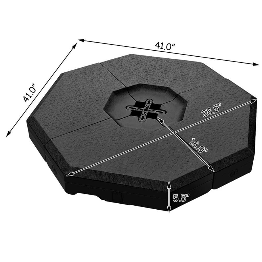 Aimee Lii Patio Cantilever Offset Umbrella Weights Base Plate Set, Patio Umbrella Base