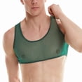 thumbnail image 5 of Ana Men See-Through Mesh Tank Top Sleeveless Muscle Undershirt Crop Tops U Neck Vest, 5 of 9