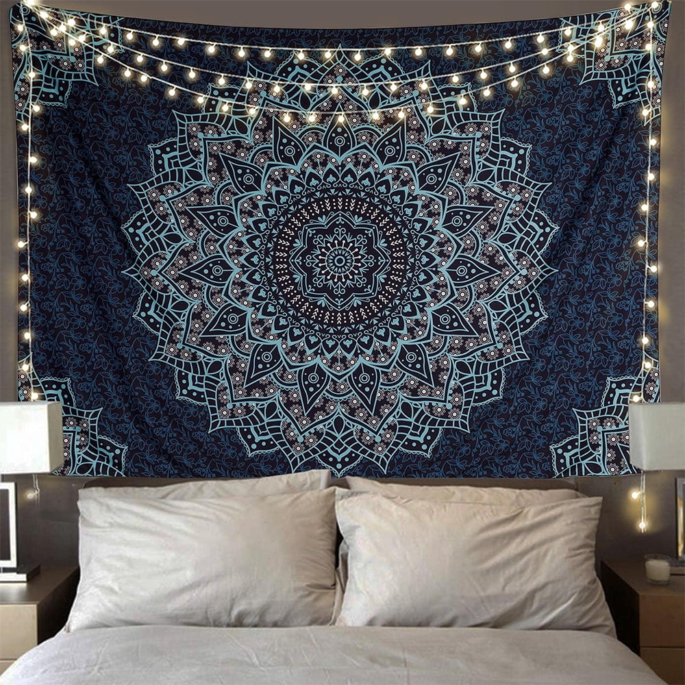 Boho Wall Art Gifts for Artists Polyester Fabric Tarot Tapestry Moon Star Art Deco Living Room Bedroom Wall Decor Unique Tapestry