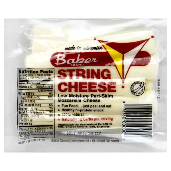 Baker Cheese Baker String Cheese, 16 oz