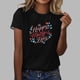 thumbnail image 2 of Blusas de Manga Corta para las Mujeres Imprimir Cuello Redondo, Camiseta Casual para Primavera Verano Diario, 2 of 4