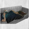 thumbnail image 6 of Turtle Soft Flannel Fleece Throw Blanket, Green Turtle Swimming Underwater Sunbeams Aquatic Wildlife Picture, Cozy Plush for Indoor and Outdoor Use, 60" x 80", Pale Brown Dark Blue, by Ambesonne, 6 of 6