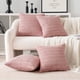 thumbnail image 4 of 4 Fundas de cojín Decorativas, Funda de cojín de Pana para sofá, Funda de Almohada a Rayas de Estilo Bohemio de Pana Suave para sofá, Cama, Recámara, Sala de Estar. (Rosa Claro), 4 of 4