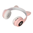 thumbnail image 2 of Cute Headset, Leather Earmuffs Foldable Cat Ears Headphone  For Work For Kids Pink, 2 of 8