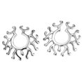 thumbnail image 5 of 2x1 Pair Stainless Steel Adjustable Clip On NippleRing Flower Mamilo Ring, 5 of 5