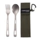 thumbnail image 3 of Vajilla De Titanio Para Acampar, Duradera, Ultraligera Para Mochileros, Vajilla, Tenedor, Cuchara, Bolsa Verde Sunnimix cuchara de mango largo, 3 of 8