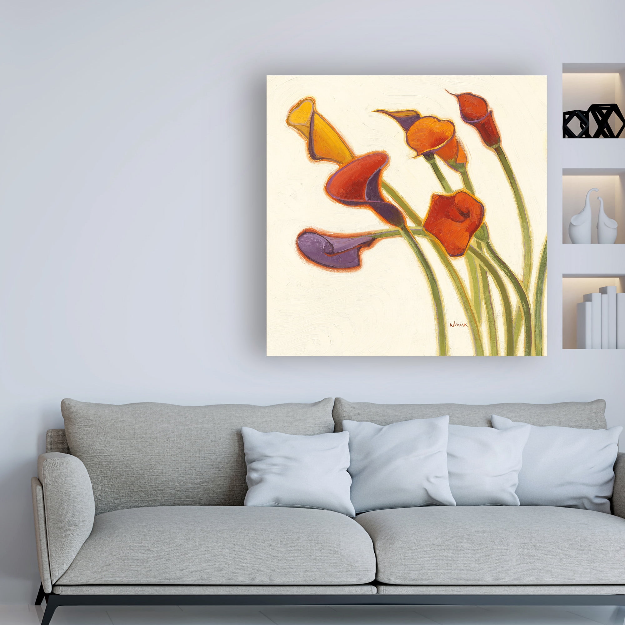 Trademark Fine Art Floral Canvas Art ' Callas in the Wind II ' by Shirley Novak