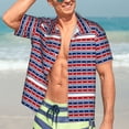 thumbnail image 5 of Lsque Fourth Of July pattern Hawaiian Shirt for Men, Unisex Summer Beach Casual Short Sleeve Button Down Shirts-Small, 5 of 9