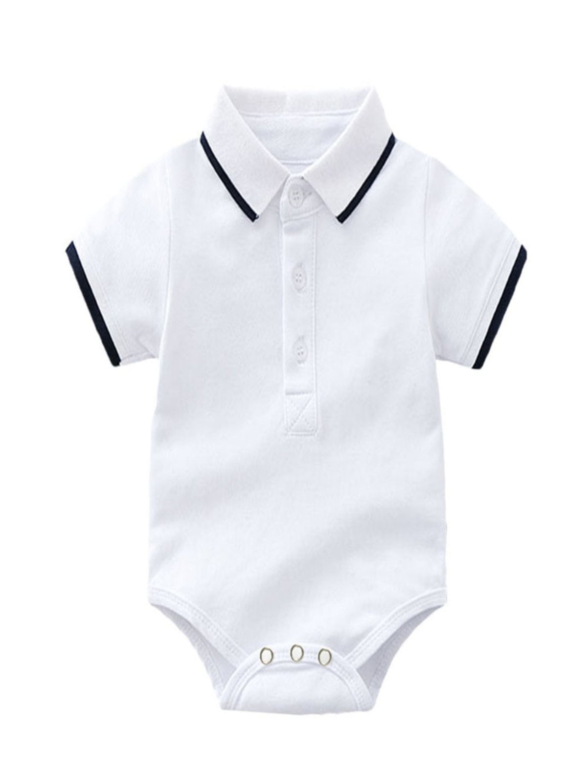 Auro Mesa Infant Baby Boys' Long Sleeve Cotton White Lapel Polo T-Shirts tees 1-4years 