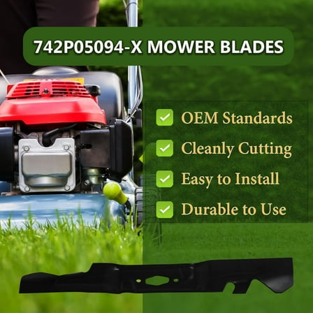 742P05094-X Mulching Mower Blades Set for C ub C adet  MTD Troy Bilt 50" Zero-Turn Mower, Replaces 742-05094-X, Compatible with Enduro XT1-LT50 Ultima ZT1-50 ZT2-50 (3 Pack)