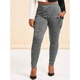 thumbnail image 3 of Pantalones Talla Extra Desteñido Bolsillos Laterales Rosegal Pantalones de talla grande, 3 of 5