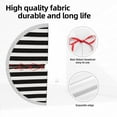 thumbnail image 5 of Black And White Stripes Christmas Tree Skirts with Tassel Decorations Indoor Outdoor for Holiday Party Home Decor 36", 5 of 6